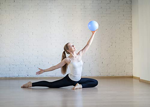 CIZEBO Small Exercise Ball for Between Knees, 6 inch Pilates Ball with Pump, Mini Yoga Core Ball Physical Therapy, Blue