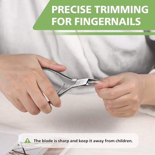 BALUCA Toenail Clippers Straight Blade for Thick Toenails and Ingrown Nails, Professional Stainless Steel Fingernail Toenail Clippers Trimmers for Seniors, Men and Adult - Sliver