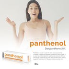 Panthenol - Cream, Ideal for Sun-Exposed or Weather-Affected Skin, Moisturizes Dry Skin, Nutritional Skincare for Soft and Sensitive Skin - 30g