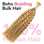 27 Honey Blonde Human Braiding Hair Deep Curly Bulk Human Hair for Braiding 100g No Weft Hair Extensions 100% Brazilian Virgin Human Hair Bulk Human Braiding Hair for Boho Braids 16 Inch