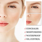 CAHIUYOA Mushroom Head Air Cushion CC Cream BB Cream Mushroom Head Foundation Full Coverage Foundation Makeup Long Lasting Moisturize Matte Concealer - Natural