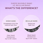 Lilly Lashes Sheer Band, False Eyelashes w/Invisible Band Lashes, False Lashes Natural Look, Wispy Lashes Style, Clear Band Lashes, Reusable Eyelashes 20x, Lash Glue not Included, 14mm (Desirable)