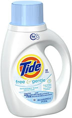 Tide Free & Gentle HE Liquid Laundry Detergent, Unscented, 1.09 L (24 Loads) - Packaging May Vary