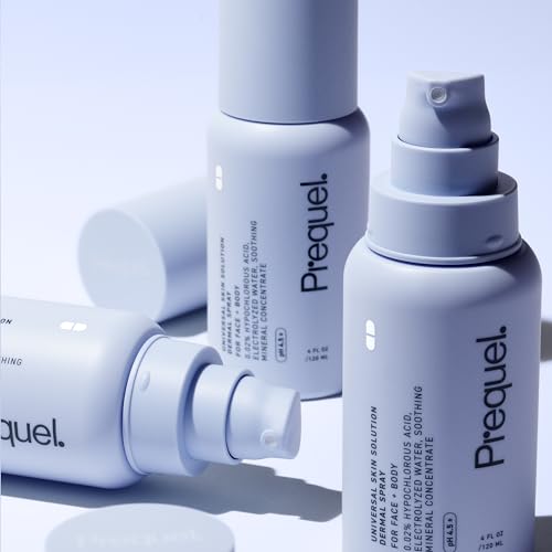 Prequel Skin Universal Skin Solution Hypochlorous Acid Spray for Face and Body. HOCL Facial Cleanser and Dermal Spray with Electrolyzed Water and Mineral Complex. pH-Stabilized Skin Care. 4oz