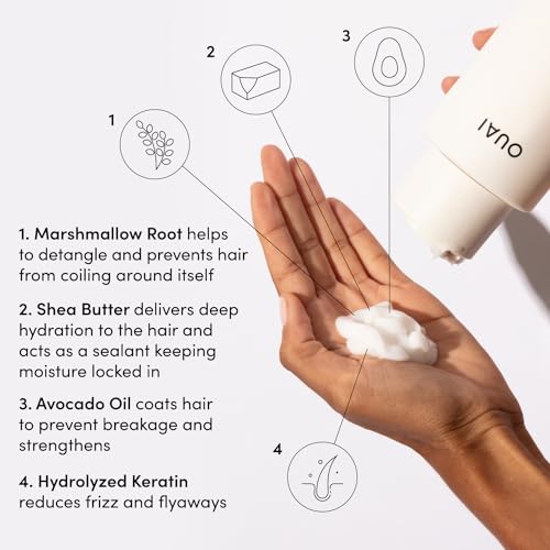 OUAI Thick Hair Conditioner Refill - Moisturizing Conditioner for Dry, Frizzy Hair - Keratin, Marshmallow Root, Shea Butter and Avocado Oil - Paraben, Phthalate and Sulfate Free Hair Care (32 Oz)