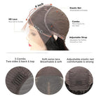 Miss Flower 250 Density Ultra-thin Invisible HD Lace Real 13x6 Full Frontal Wigs Human Hair Pre Plucked 28Inch 15A Grade Straight Lace Front Wigs Human Hair Wigs For Black Women