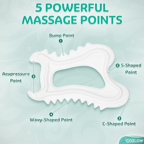 Ceramic Gua Sha Massage Tool for Face & Body - Premium Muscle Scraping Tool for Lymphatic Drainage & Fascia Massage - Trigger Point Massager for Body Sculpting & Contouring