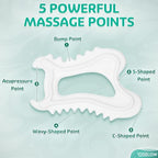 Ceramic Gua Sha Massage Tool for Face & Body - Premium Muscle Scraping Tool for Lymphatic Drainage & Fascia Massage - Trigger Point Massager for Body Sculpting & Contouring