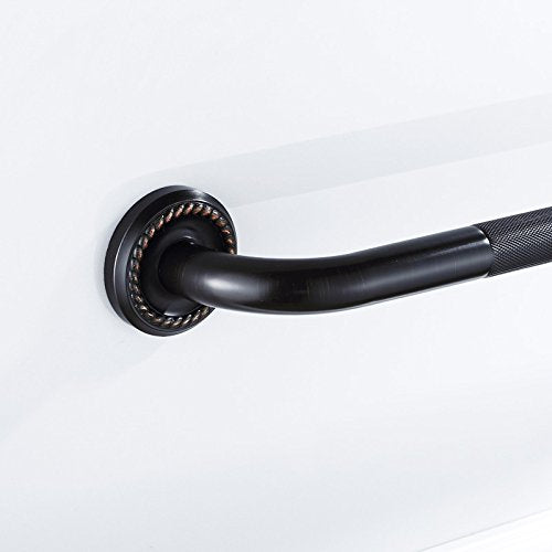 700Brass 18-Inch Grab Bar Featuring Anti-Slip Handrail, Solid Brass, Oil Rubbed Bronze, Heavy-Duty Construction Armrest, Bathroom Bathtube Shower Safety Rail