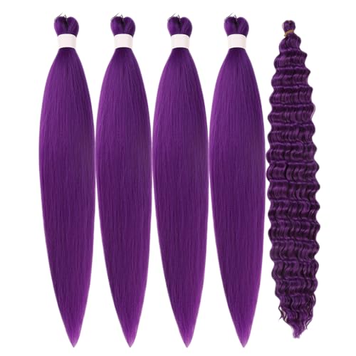 Purple Boho Hair for Braiding Hypoallergenic Boho Braiding Hair Knotless Braids for Black Women