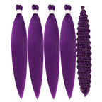 Purple Boho Hair for Braiding Hypoallergenic Boho Braiding Hair Knotless Braids for Black Women