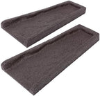 2 Pack Rubber Downspout Splash Block Rain Gutter Down Spout Drain Trays Brown