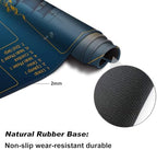 DEGDFSGR for MTG Playmat with Zones 24 x 14 inches for TCG Playmats Non-Slip Rubber Base Commander Play Mat for Card Play mat Iorcana Trading Card Game, Moon Ship Blue Sea