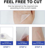 Silicone Scar Sheets (1.6” x 120”), Clear Gel Silicone Scar Tape, Invisible Medical Grade Scar Silicone Strips, Transparent Advanced Removal Scar Patches for C-Section, Keloids, Burn, Acne