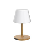 WEILAILUX Outdoor Battery Operated Table Lamp Waterproof, 4000mAh Cordless Table Lamp Rechargeable, Touch Dimmable Desk Lamp, LED Night Light for Patio Camping Restaurant Home (Wood Grain, 9.6in)