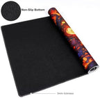 MTG Playmat, TCG Card Game Playmat, Stitched Edge, Non-Slip Rubber Bottom - 24 x 14 inch - Mountain