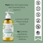 Brittanie's Thyme Organic Natural Hand Soap - 12 oz, Pack of 3 (Lemongrass) Castile Soap Made Olive Oil And Natural Luxurious Essential Oils. Vegan & Gluten Free