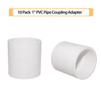 Fitvell 10PCS 1" PVC Pipe Fitting Coupling Connector Adapter Pipe Fitting Slip (Socket x Socket) Schedule 40 White Color