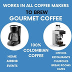 Sarasota Coffee Ground Packets | Gourmet Colombian Medium Roast Ground Coffee Packs | Columbian | Low Acid Mold Free Individual Single Pot Pouches for 12 Cup Coffee Maker | 2 Ounce Bags, 12 Count