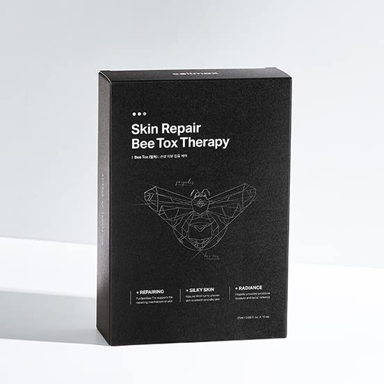 celimax Skin Repair BeeTox Therapy Sheet Mask 10EA | Skin Repairing, Exfoliating, Anti Aging, Lifting, Hydrating, Moisturizing & Soothing, Collagen, Korean Face Masks, 25ml
