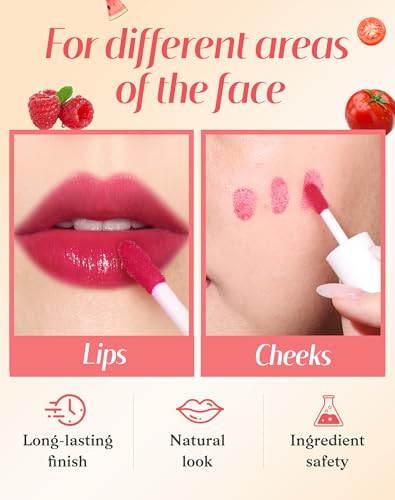 Lip Tint Stain Set, Lip Stain Long Lasting Lightweight Waterproof, Transfer-Proof, Non-sticky, Lip Makeup Matte Finish