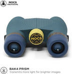 Nocs Provisions Standard Issue 10x25 Waterproof Binoculars, 10X Magnification, Bak4 Prism, Wide View Multi-Coated Lenses for Bird Watching, Hiking & Backpacking - Pacific Blue II