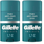 Gillette Intimate Pubic Anti-chafe Stick, Reduces Rubbing and Irritation, Pubic Anti-Chafing For Men, Easy Application, Dermatologist Tested (Pack of 2)
