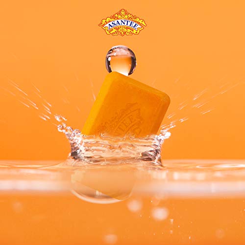 ASANTEE PAPAYA & HONEY Soap Bars with Vitamin C,E and Q10 Skin Cleansing 4.40 Oz (Pack of 3)