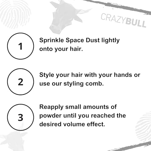 Hair Space Dust Hair Texture Powder - Vegan Friendly Hair Powder for Men - Lightweight Hair Powder for Short-Medium Hair - 0.7 oz