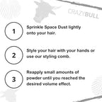 Hair Space Dust Hair Texture Powder - Vegan Friendly Hair Powder for Men - Lightweight Hair Powder for Short-Medium Hair - 0.7 oz