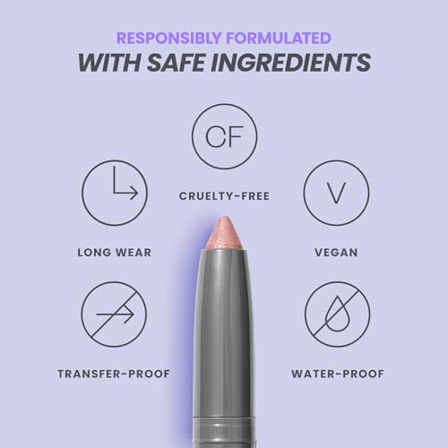 Wonderskin IYKYK Eyeshadow Stick - Longwear Eye Shadow Sticks, Budge-Proof & Waterproof Shimmer Eyeshadow Stick with Built-in Sharpener (Pink Quartz)