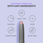 Wonderskin IYKYK Eyeshadow Stick - Longwear Eye Shadow Sticks, Budge-Proof & Waterproof Shimmer Eyeshadow Stick with Built-in Sharpener (Pink Quartz)