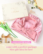 YANIBEST Silk Bonnet for Sleeping Braid Bonnet for Long Hair with Tie Band Bonnet for Braids for Black Women Curly Hair Locs