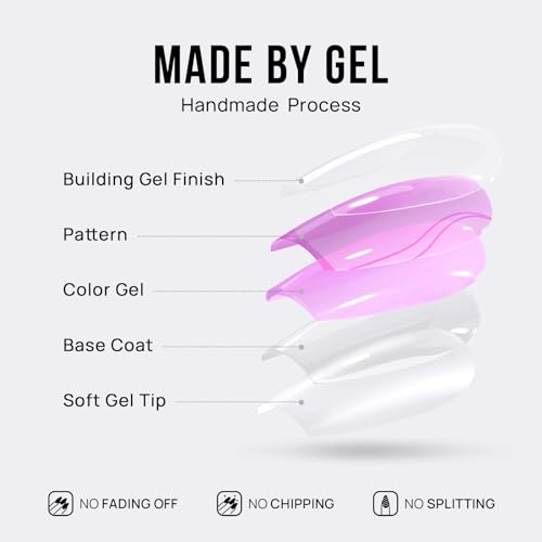 BTArtbox Press On Nails Short - White Press On Nails with 3D Sculpting Metallic Design, Square Fake Nails for Women Gift, Supremely Fit Glue On Nails in 16 Sizes, Chromium