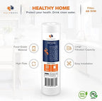 Aquaboon 1 Micron Whole House Sediment Filter 10 x 2.5 for RO & Well Water Filters Replacement Cartridges Compatible with AP110, WHKF-GD05, 25 Pack