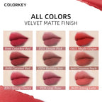 COLORKEY Airy Velvet Lip Tint, Matte Finishs, Longwear Rich Lip Colors, non-sticky, Creamy Soft Texture, Waterproof Lip Stain, Matte hydration, non-drying. Velvety finish (R247 Spring Snow, 3g)