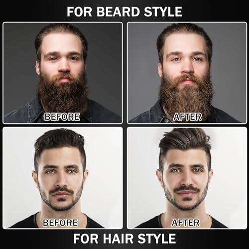 Beard Straightener for Men,Premium Heated Beard Brush w/Anti-Scald Feature,Beard Straightening Comb Unique Stocking Stuffers Gifts for Men Him Dad
