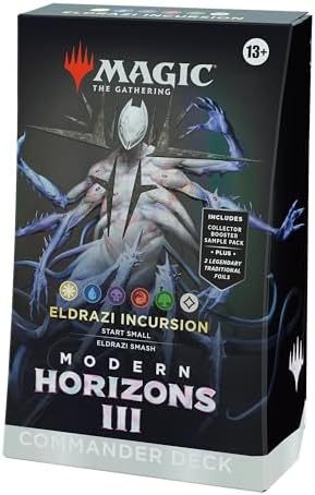 Magic: The Gathering Modern Horizons 3 Commander Deck – Eldrazi Incursion (100-Card Deck, 2-Card Collector Booster Sample Pack + Accessories)