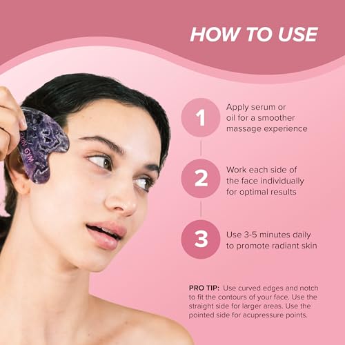 Skin Gym Rose Quartz Sculpty Heart Gua Sha