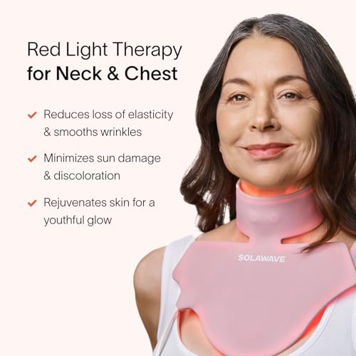 Solawave Neck & Chest LED Light Therapy Mask | FDA Cleared Red and Infrared Light Therapy for Body | Decolletage Mask for Neck Decollete Chest for Anti-Aging & Glowing Skin Device