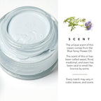 Pretty farm girl Blue Beauty Tallow Face Cream - Ultra-Hydrating & Rejuvenating - Blue Tansy Flower Oil Scent - Handmade - All Skin Types - For Around the Eyes, Neck, and Lips