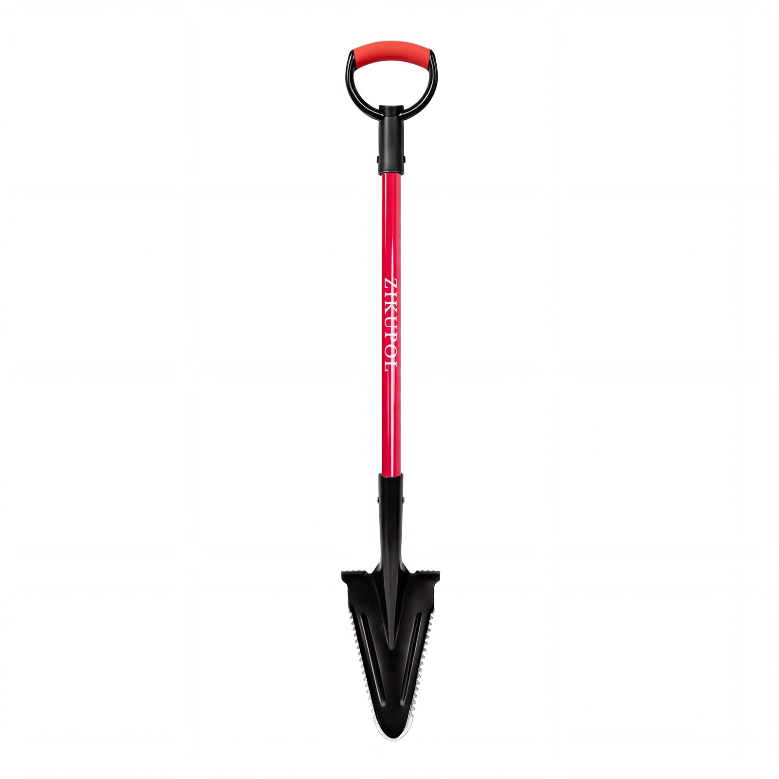 ZIKUPOL Root Shovel Garden Spade Shovel with Double Serrated Blades for Trenching, Digging,Planting,Metal Detecting,46 Inches
