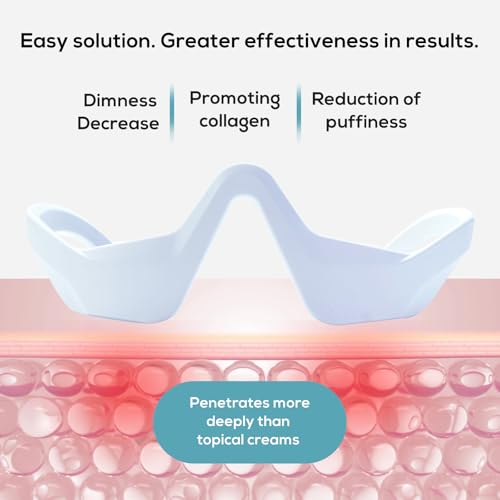 Under Eye Red Light Therapy Glasses, Under Eye Red Light Therapy Device Eye Glasses Massager Red light Therapy for Face Under Eye Device Reduce Dark Circles Relax Eye Strain