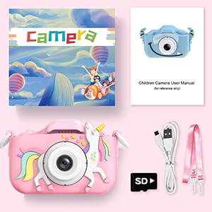 Goopow Kids Camera Toys for 3-8 Year Old Girls Boys,Children Digital Video Camcorder Camera with Cartoon Soft Cover, Best Chritmas Birthday Festival Gift for Kids