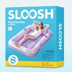 SLOOSH Inflatable Tanning Pool Lounger Float, 70" x 46" Pool Floats Adult with Pillow, 4 in 1 Suntan Tub Raft Floatie,Sunbathing Bed Lounge for Water Blow Up Kids Ball Pit Party Gifts, L-Purple
