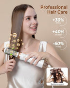 6 in 1 Blow Dryer Brush, Detachable Hair Dryer Brush Air Curler Air Styler Wrap, Curly Twist Hot Air BrushCurling Iron Brush, Blow Dryer Hot Brush Styler Negative Ion, Travel Hair Styling Tool