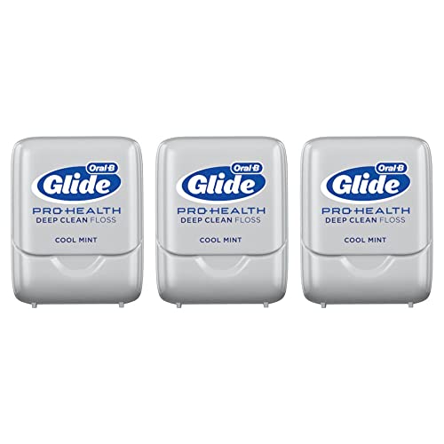 Oral-B Glide Pro-Health Dental Floss, Deep Clean Cool Mint Flavor, 40 M, 3 Count (Pack of 2)
