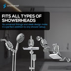 SparkPod 23 Stage Shower Head Filter for Dry Hair and Skin - High Output Universal Shower Filters to Remove Toxic Chemicals, Chlorine & Heavy Metals (Luxury Polished Chrome)