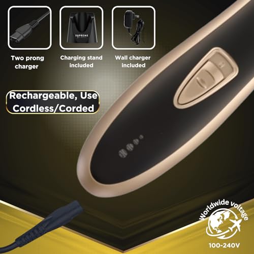 Supreme Trimmer T Shaper | Professional Barber Trimmer Hair Clippers for Men (90 Min Run Time) Cordless Hair Trimmer Zero Gapped Liner Beard Trimmer | ST5210 Gold
