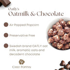 CHEF POPPIN Gourmet Flavored Popcorn, Non-GMO, Oatly's Oat Milk & Chocolate, 20g, 6 Pack, .71 oz each